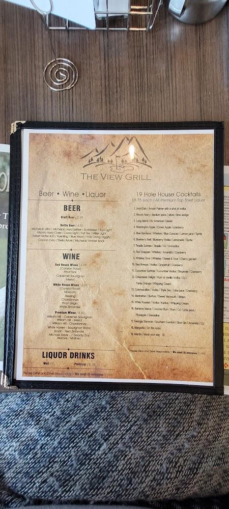 The View Grill Menu image 2